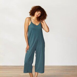 Coyuchi Solstice Organic Romper Aegean Blue XS